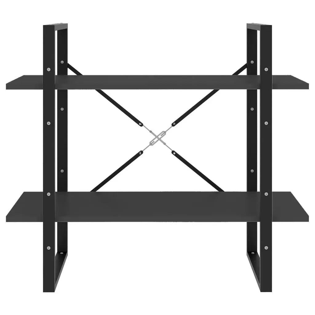 2-Tier Book Cabinet Gray 31.5"x11.8"x27.6" Engineered Wood at Set Shop and Smile