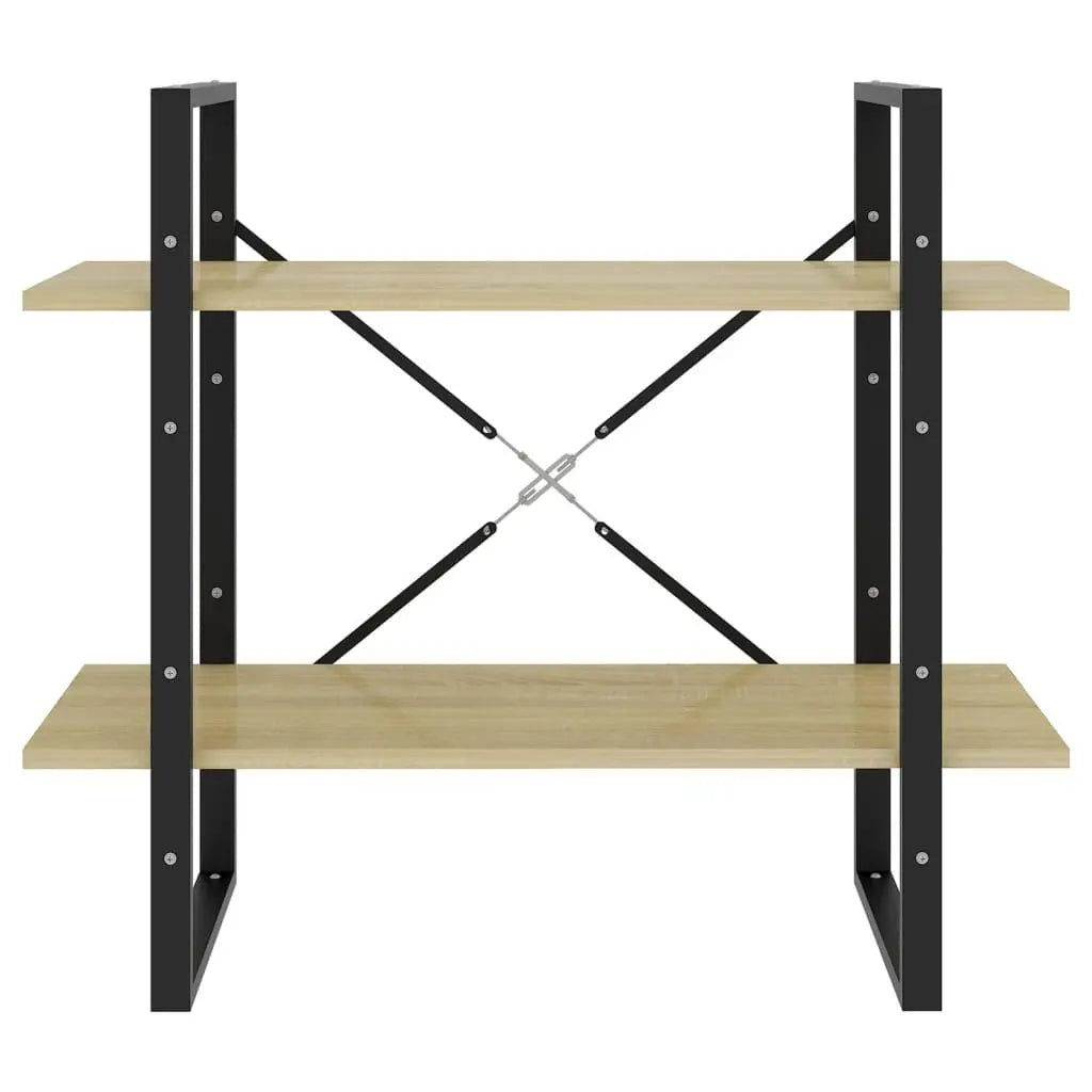 2-Tier Book Cabinet Sonoma Oak 31.5"x11.8"x27.6" Engineered Wood at Set Shop and Smile