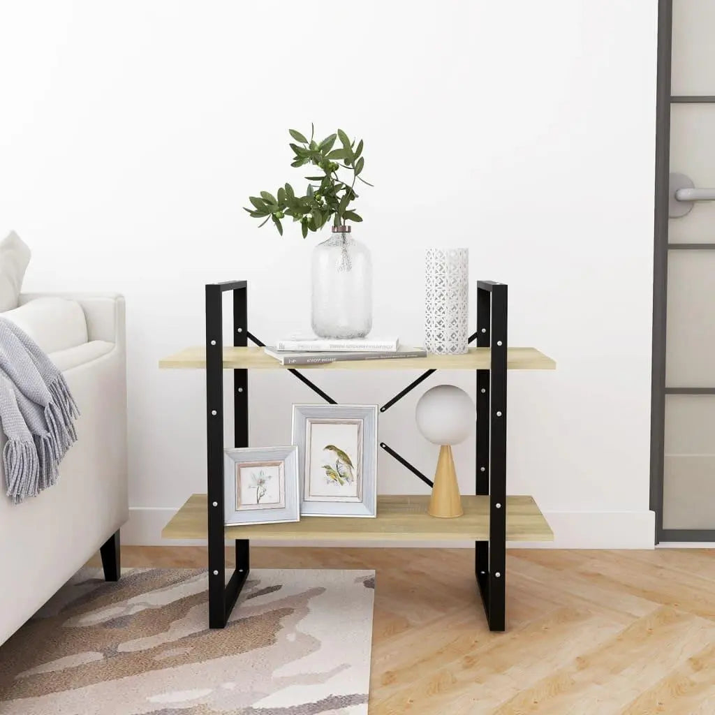 2-Tier Book Cabinet Sonoma Oak 31.5"x11.8"x27.6" Engineered Wood at Set Shop and Smile