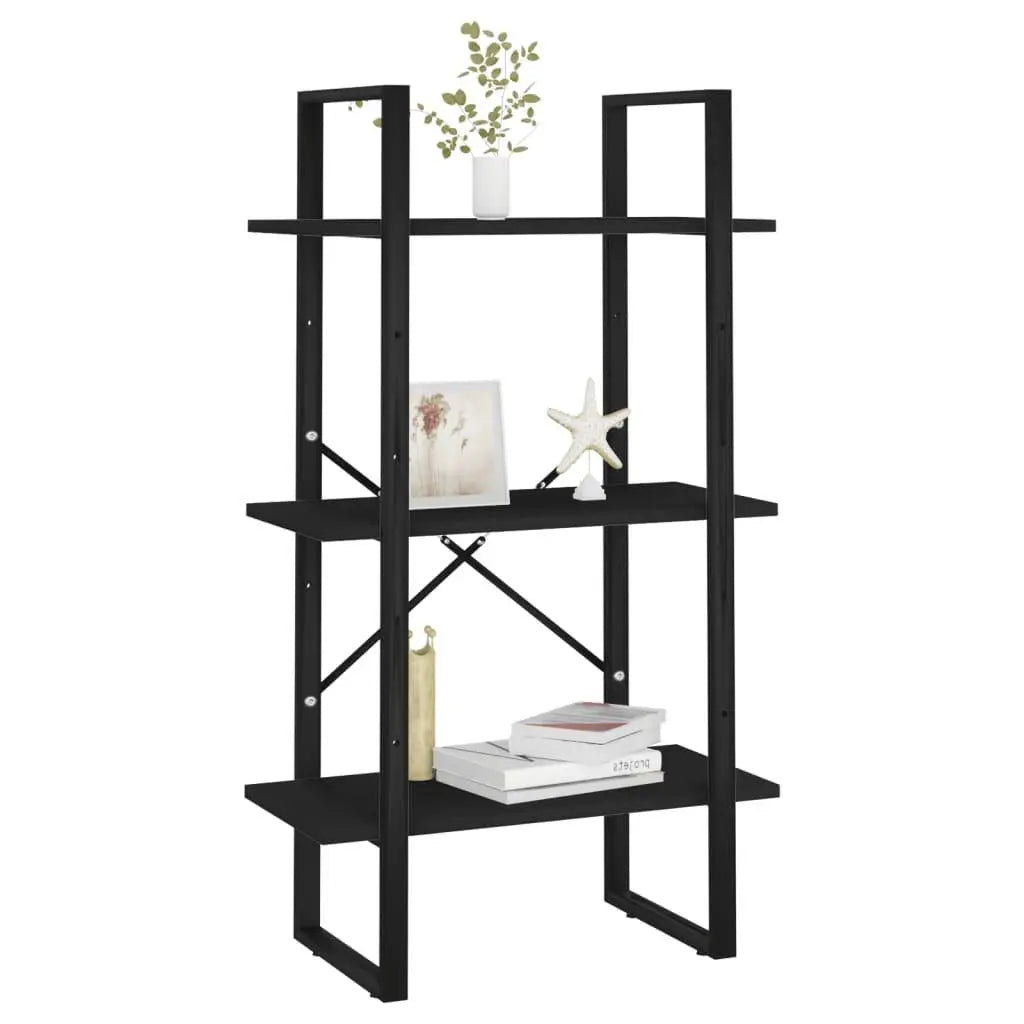 Storage Shelf Black 23.6"x11.8"x41.3" Engineered Wood at Set Shop and Smile
