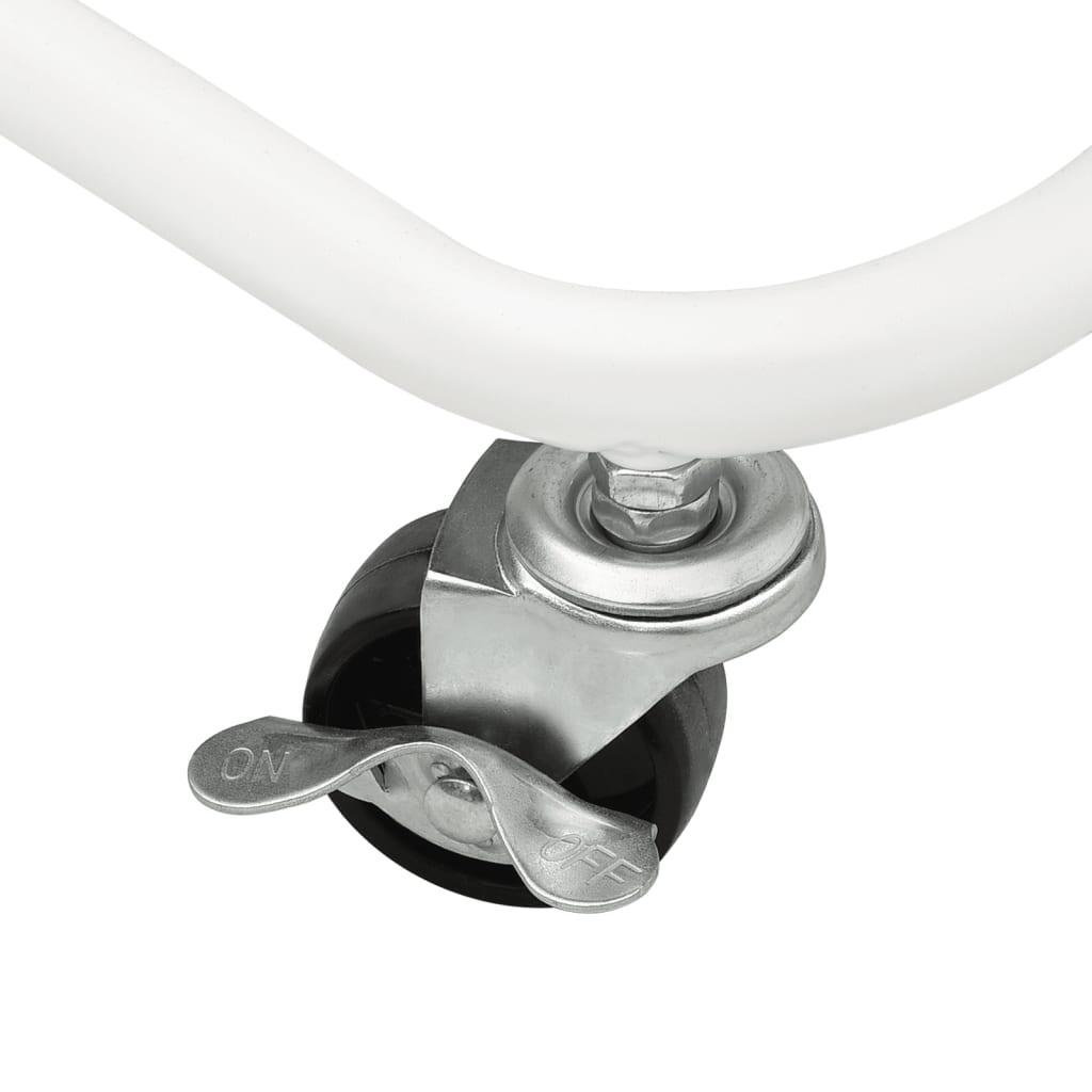 3-Tier Trolley White 16.9"x13.4"x31.1" Steel at Set Shop and Smile