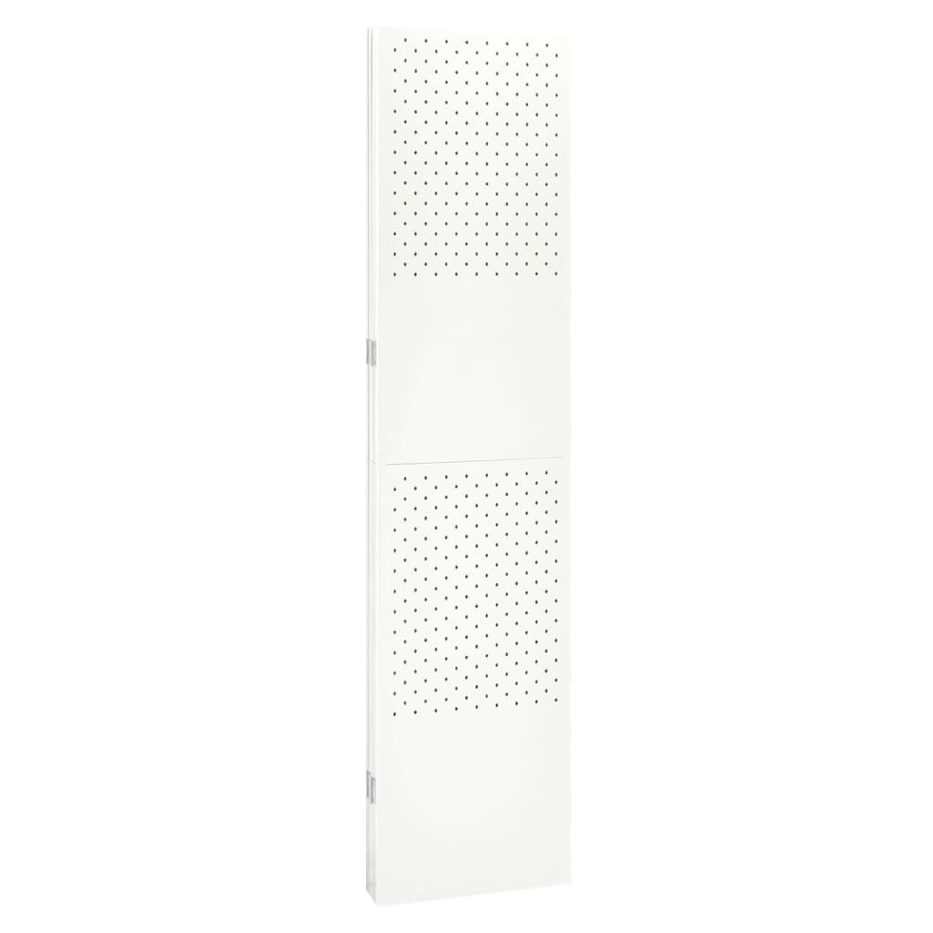 4-Panel Room Divider White 63"x70.9" Steel at Set Shop and Smile