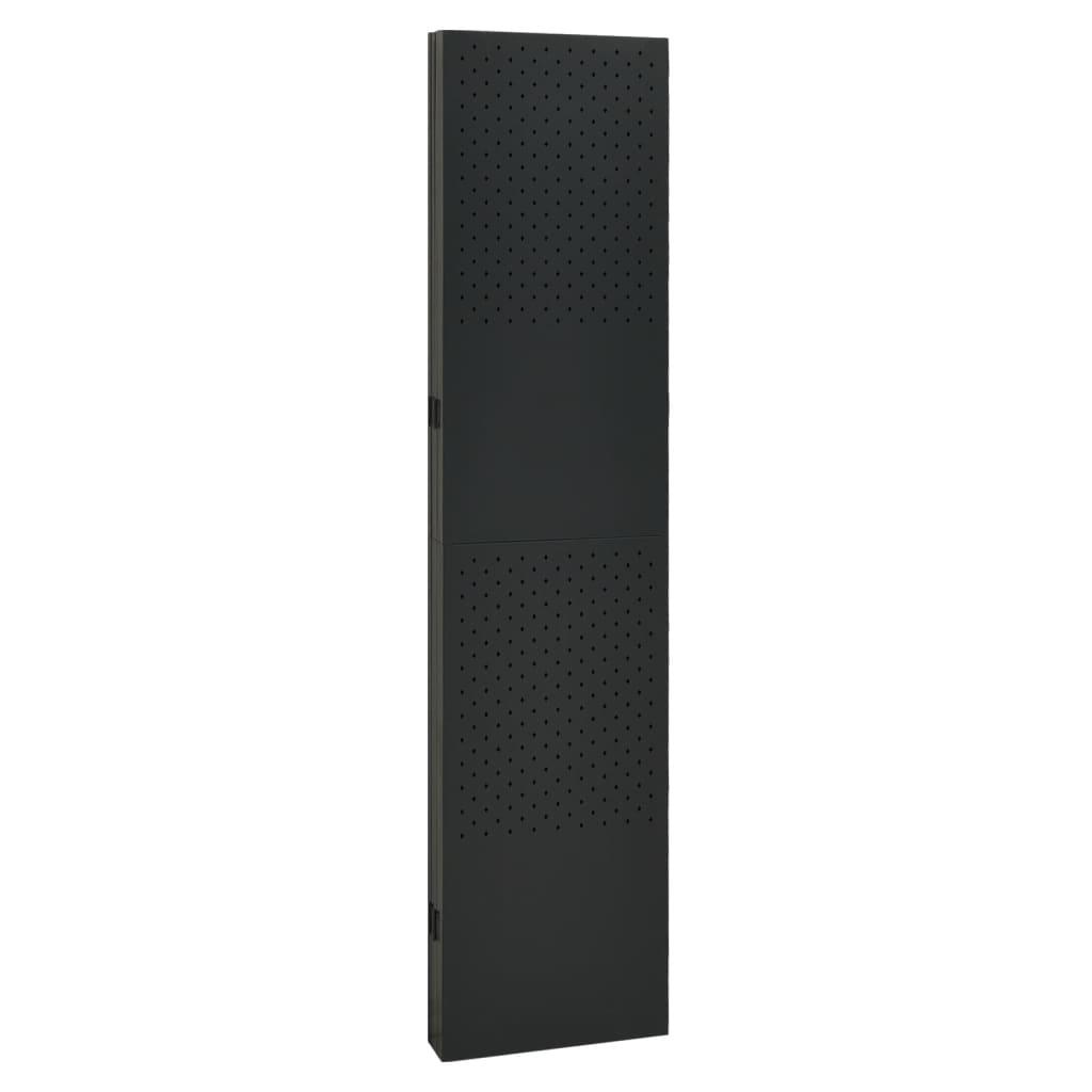 5-Panel Room Divider Black 78.7"x70.9" Steel at Set Shop and Smile