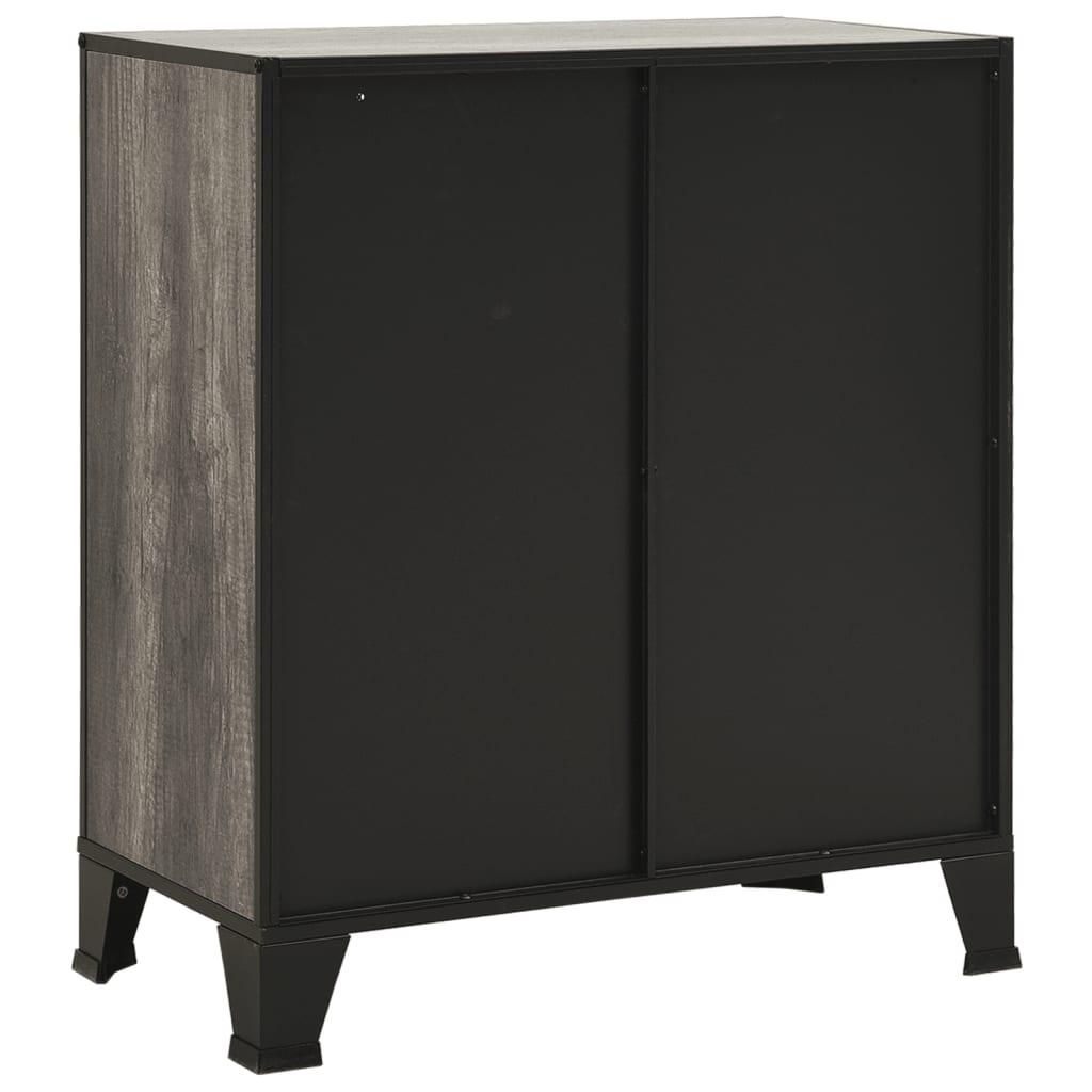 Storage Cabinet Gray 28.3"x14.2"x32.3" Metal and MDF at Set Shop and Smile