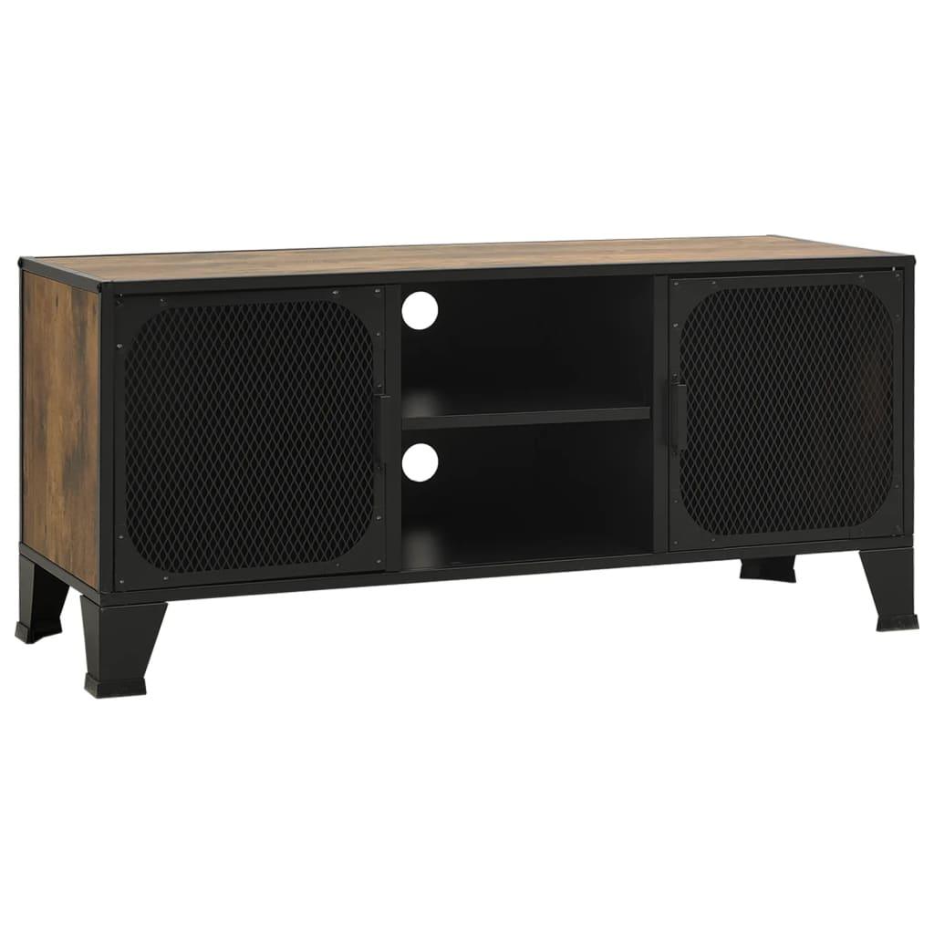 TV Cabinet Rustic Brown 41.3"x14.2"x18.5" Metal and MDF at Set Shop and Smile