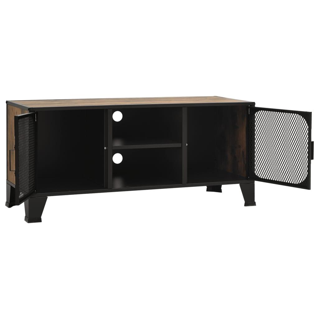 TV Cabinet Rustic Brown 41.3"x14.2"x18.5" Metal and MDF at Set Shop and Smile
