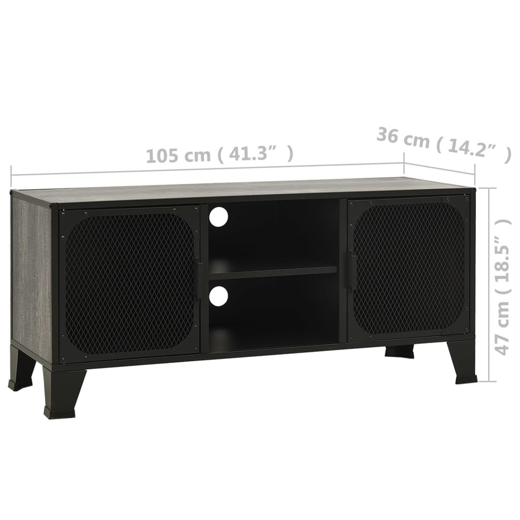 TV Cabinet Gray 41.3"x14.2"x18.5" Metal and MDF at Set Shop and Smile