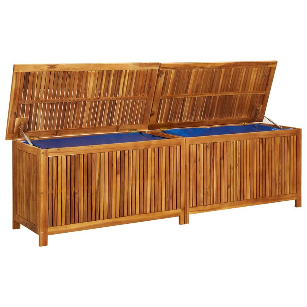 Patio Storage Box 78.7"x19.7"x22.8" Solid Acacia Wood at Set Shop and Smile