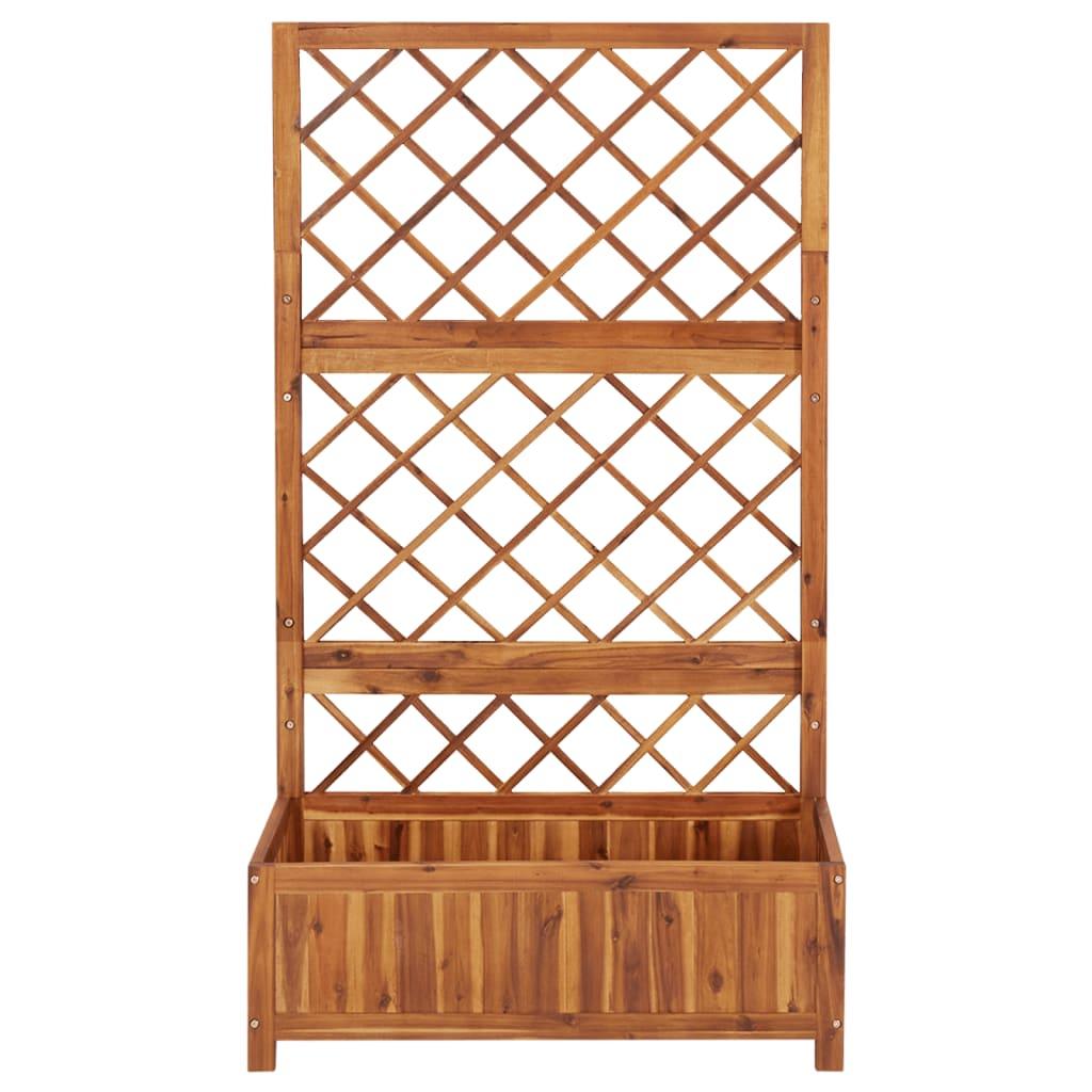 Raised Bed with Trellis 33.5"x15"x59.1" Solid Acacia Wood at Set Shop and Smile