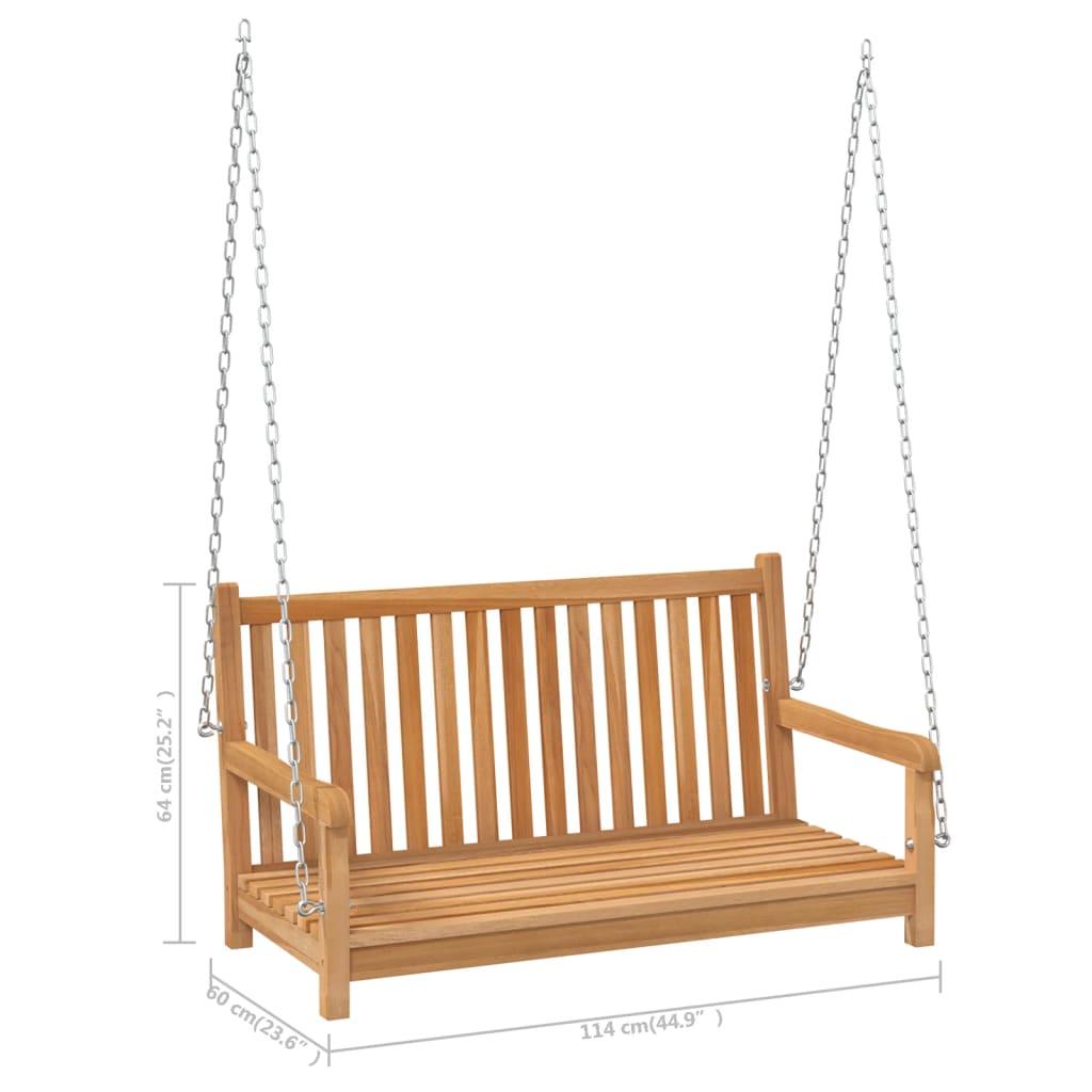 Swing Bench Solid Teak Wood 44.9"x23.6"x25.2" at Set Shop and Smile