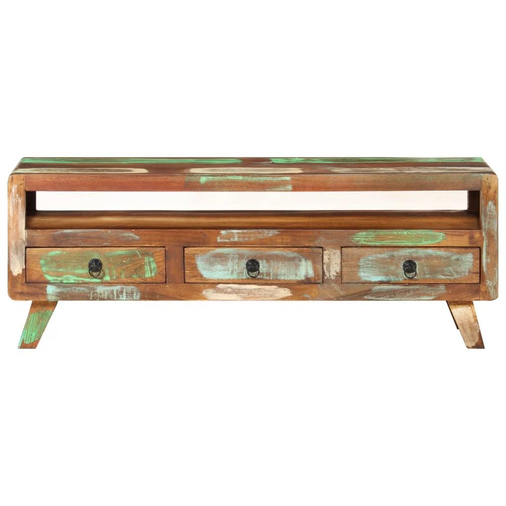 TV Cabinet Multicolor 43.3"x11.8"x15.7" Solid Reclaimed Wood at Set Shop and Smile