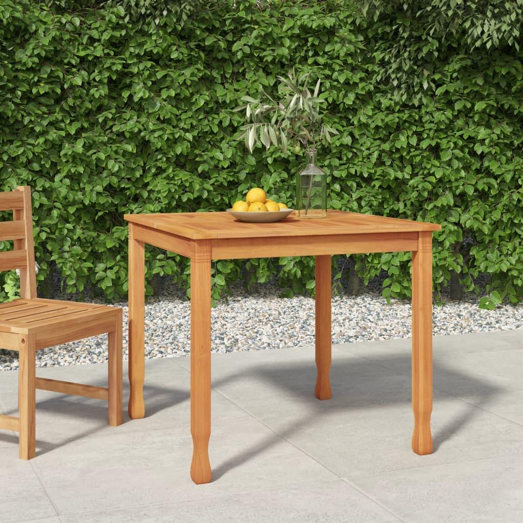 Patio Dining Table 33.5"x33.5"x29.5" Solid Wood Teak at Set Shop and Smile