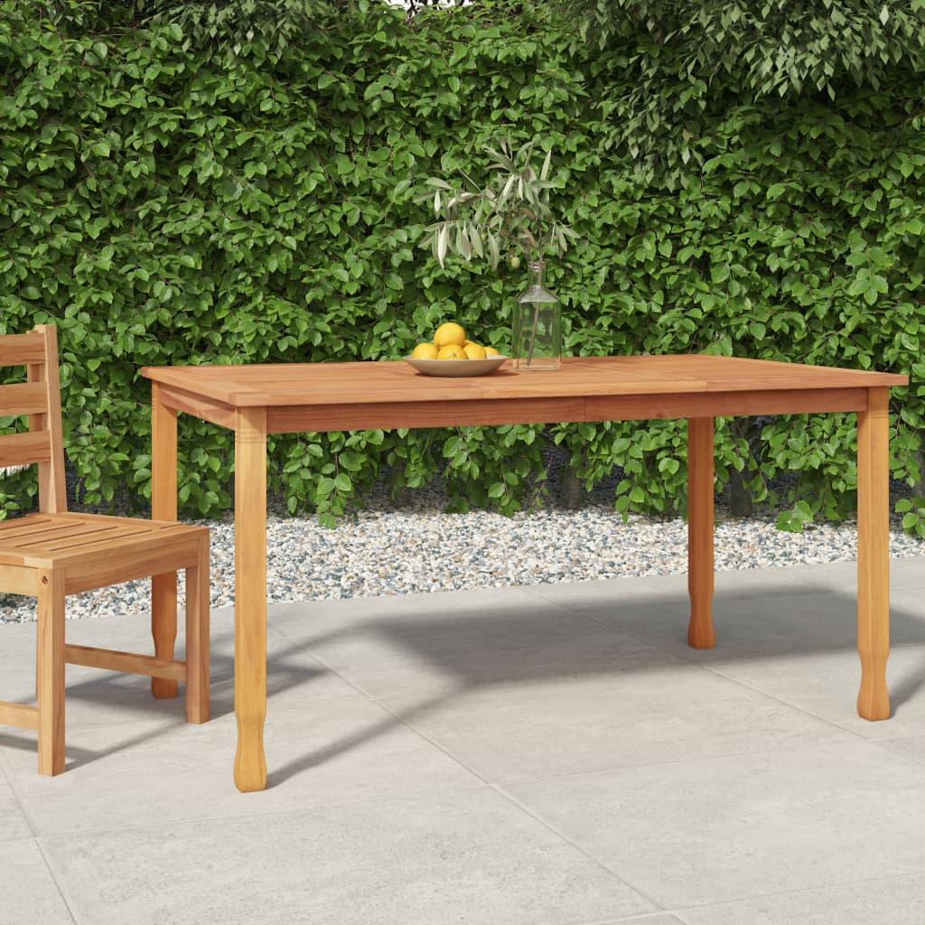 Patio Dining Table 59.1"x35.4"x29.5" Solid Wood Teak at Set Shop and Smile