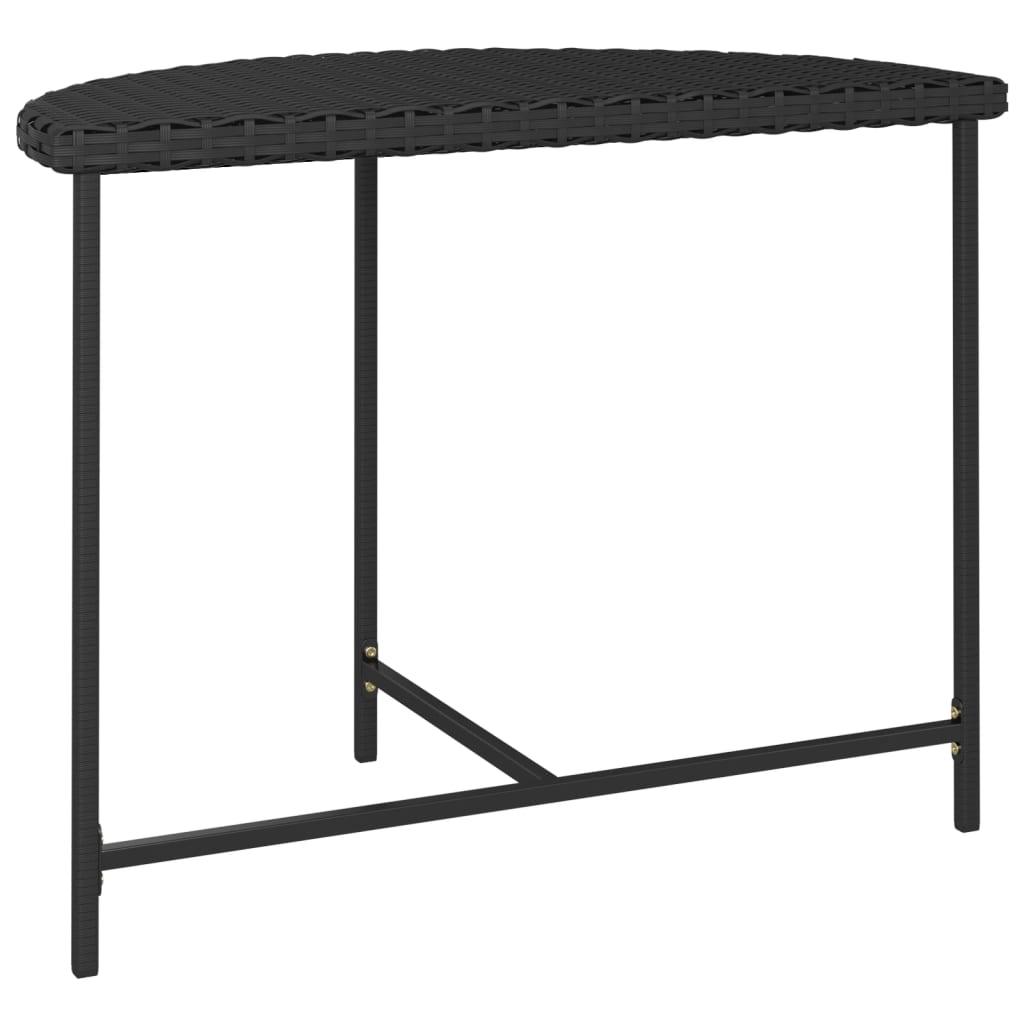 Patio Table Black 39.4"x19.7"x29.5" Poly Rattan at Set Shop and Smile