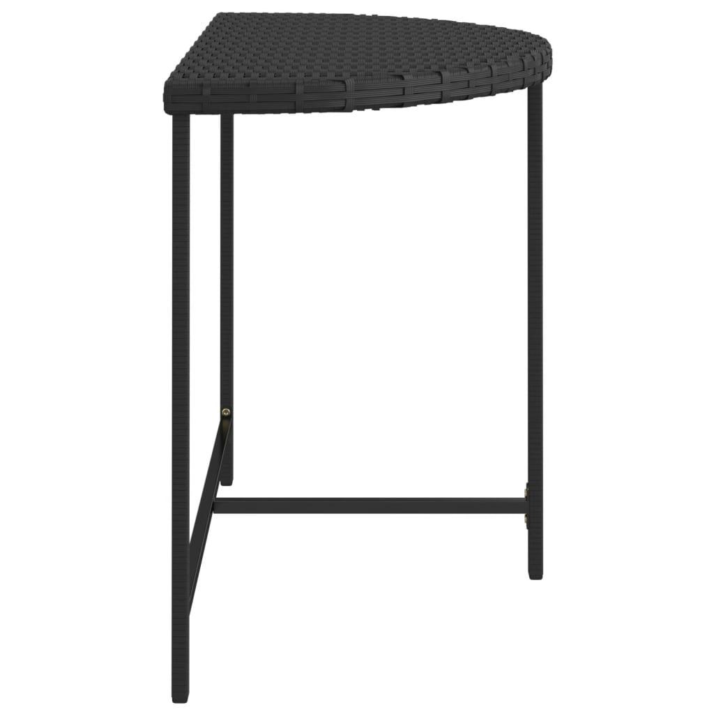 Patio Table Black 39.4"x19.7"x29.5" Poly Rattan at Set Shop and Smile