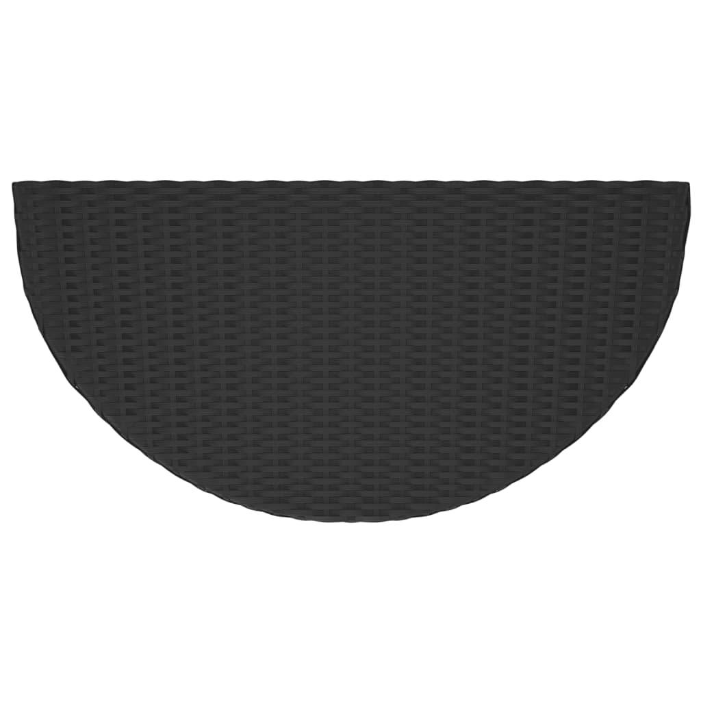 Patio Table Black 39.4"x19.7"x29.5" Poly Rattan at Set Shop and Smile