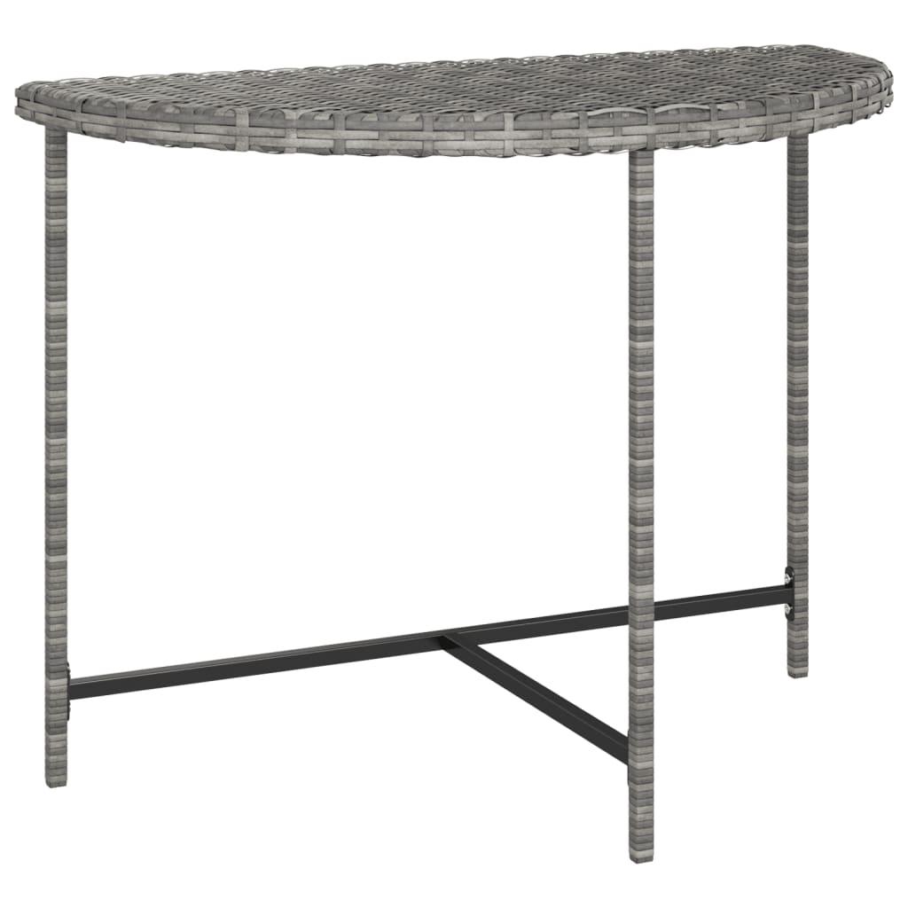 Patio Table Gray 39.4"x19.7"x29.5" Poly Rattan at Set Shop and Smile