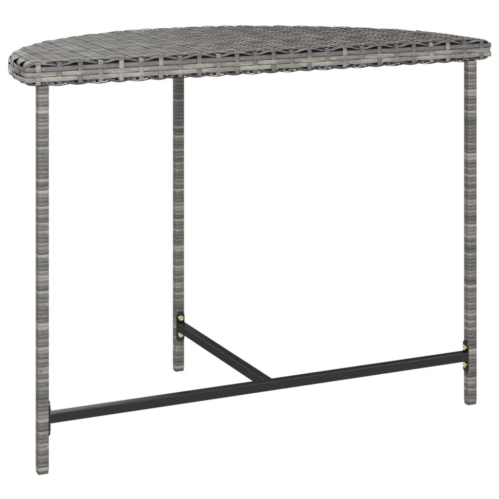 Patio Table Gray 39.4"x19.7"x29.5" Poly Rattan at Set Shop and Smile