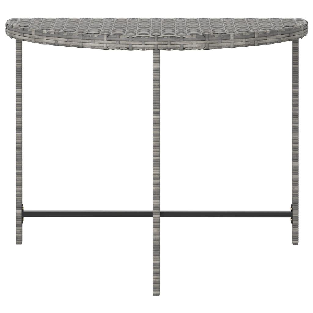 Patio Table Gray 39.4"x19.7"x29.5" Poly Rattan at Set Shop and Smile