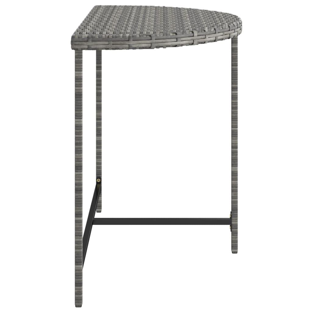 Patio Table Gray 39.4"x19.7"x29.5" Poly Rattan at Set Shop and Smile