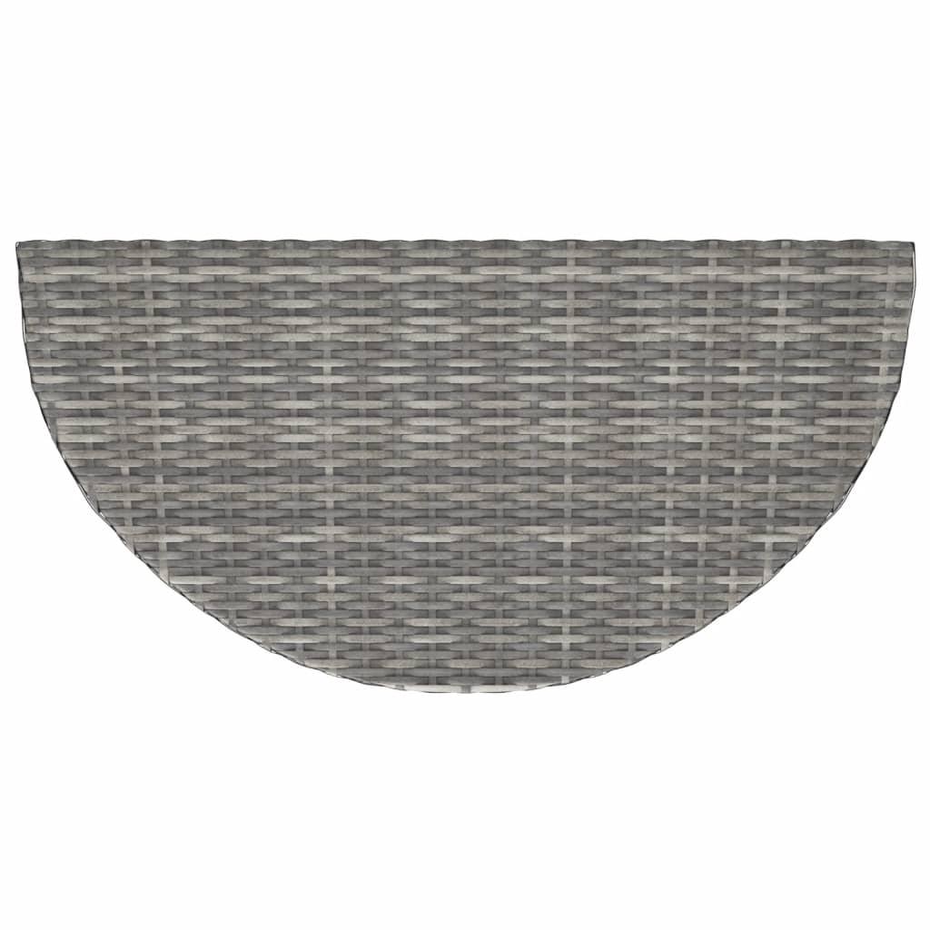 Patio Table Gray 39.4"x19.7"x29.5" Poly Rattan at Set Shop and Smile