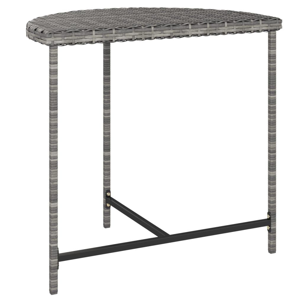 Patio Table Gray 31.5"x19.7"x29.5" Poly Rattan at Set Shop and Smile
