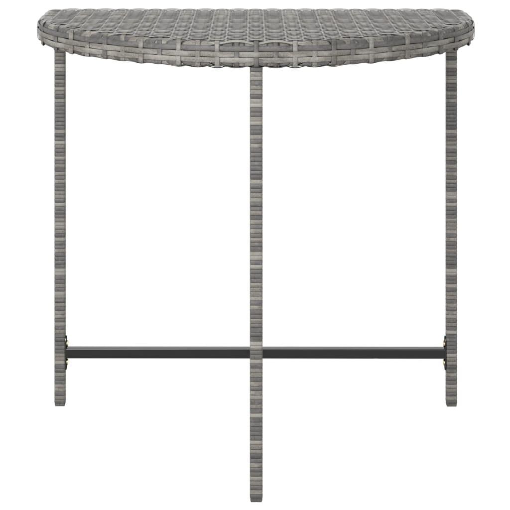 Patio Table Gray 31.5"x19.7"x29.5" Poly Rattan at Set Shop and Smile
