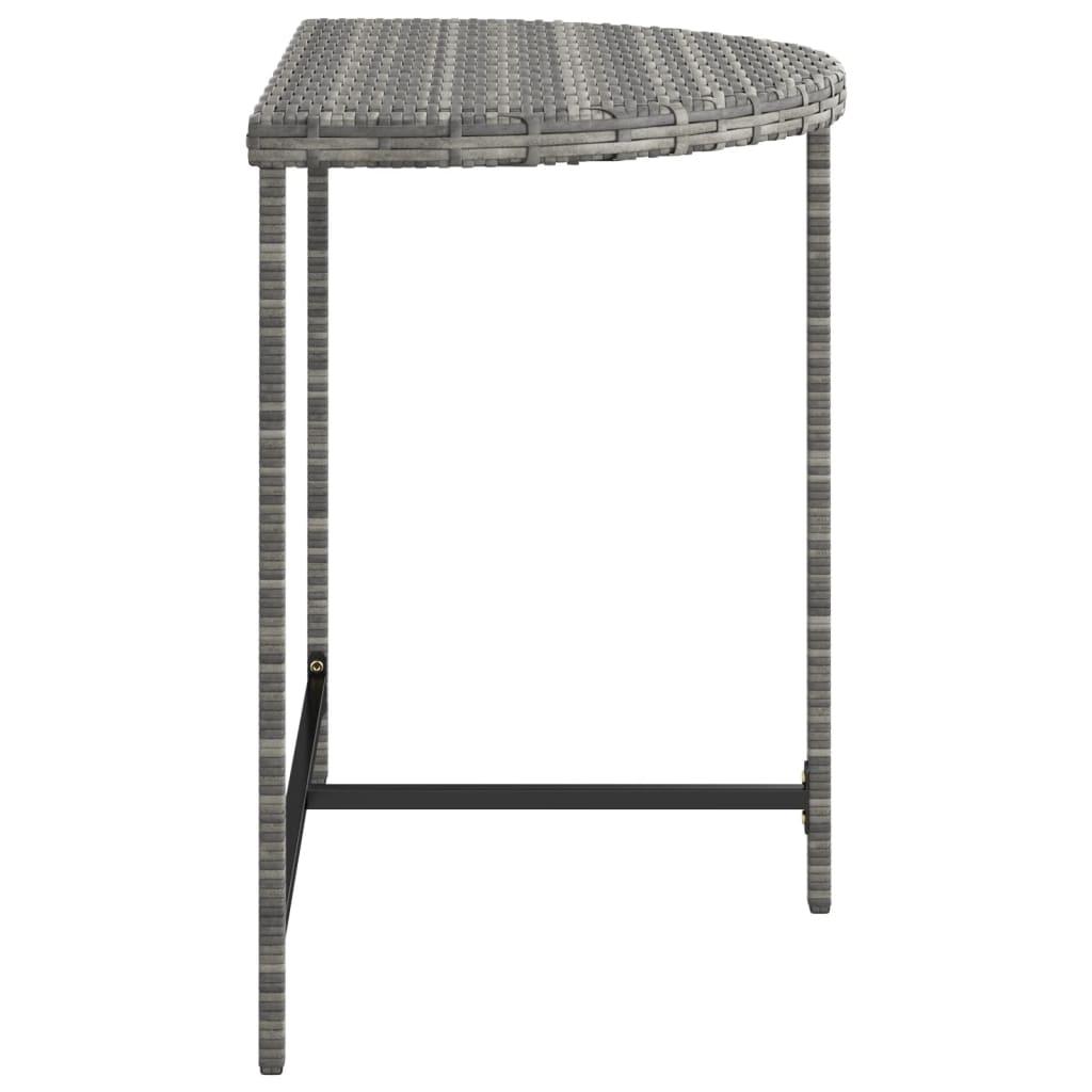 Patio Table Gray 31.5"x19.7"x29.5" Poly Rattan at Set Shop and Smile