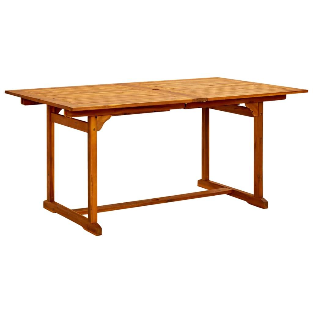 Garden Dining Table (63"-94.5")x39.4"x29.5" Solid Acacia Wood at Set Shop and Smile