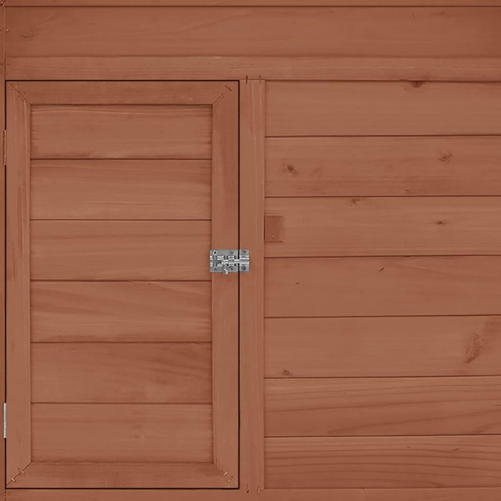 Chicken Coop Mocha and White 59.8"x37.7"x43.3" Solid Firwood at Set Shop and Smile