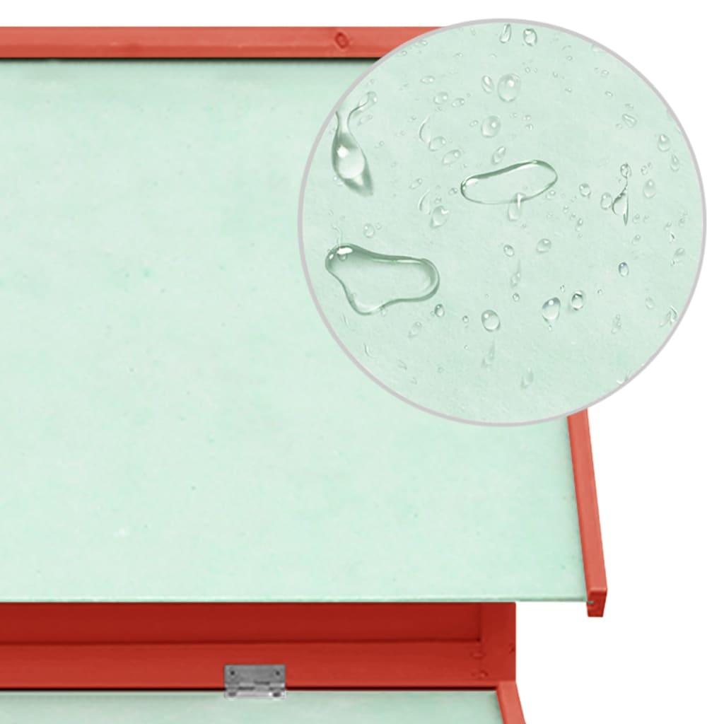 Chicken Coop Red and White 59.8"x37.7"x43.3" Solid Firwood at Set Shop and Smile