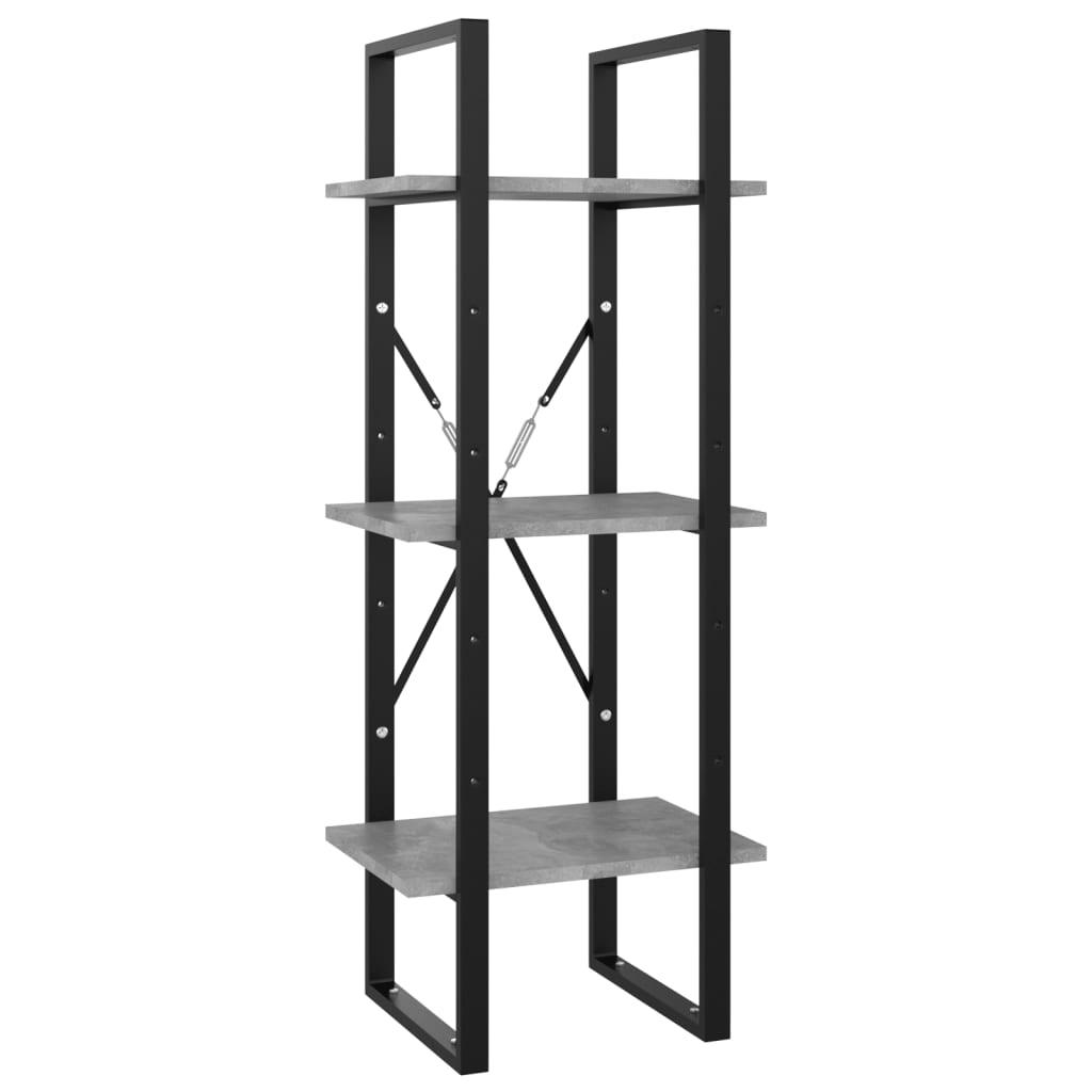 5-Tier Book Cabinet Concrete Gray 15.7"x11.8"x68.9" Engineered Wood at Set Shop and Smile