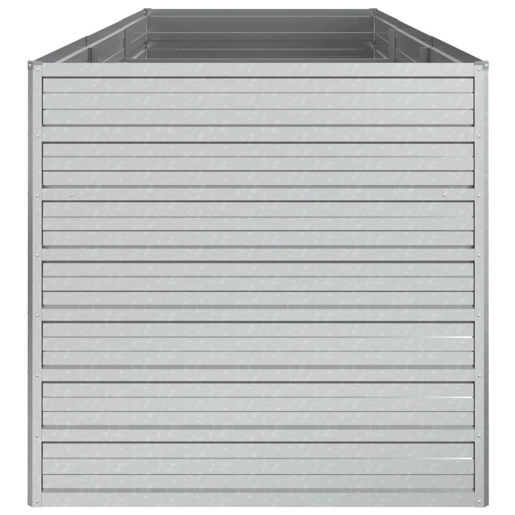 Garden Raised Bed 94.5"x31.5"x30.3" Galvanized Steel Silver at Set Shop and Smile
