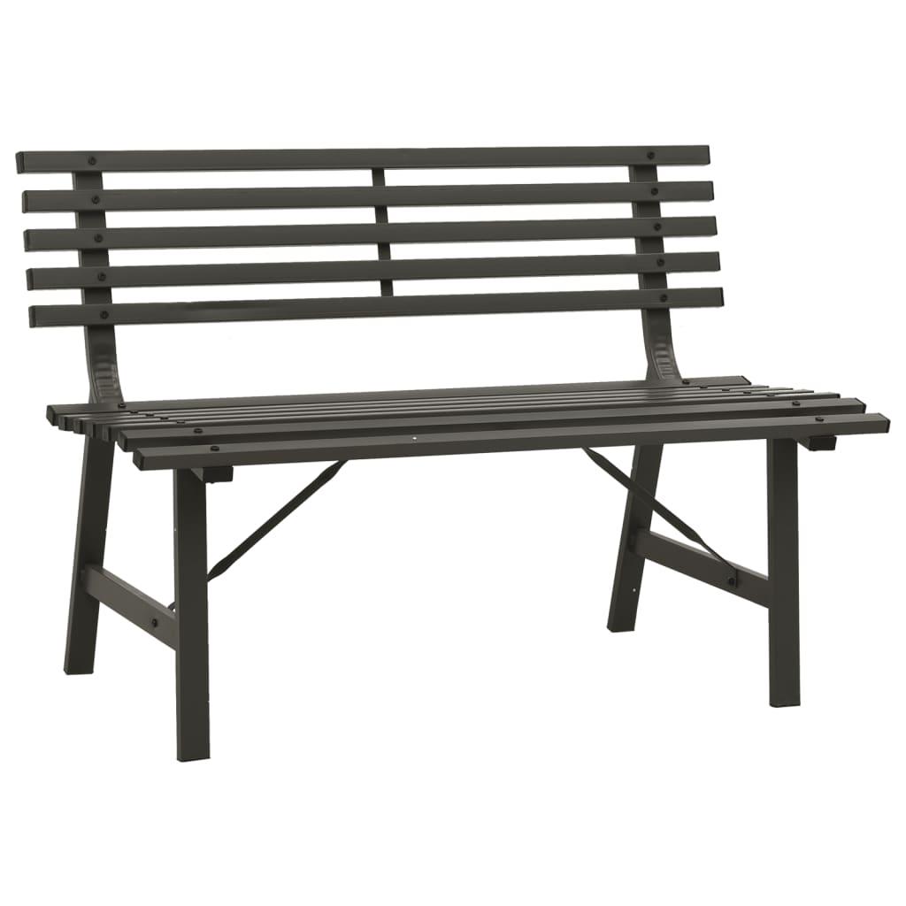 Patio Bench 43.3" Steel Black at Set Shop and Smile