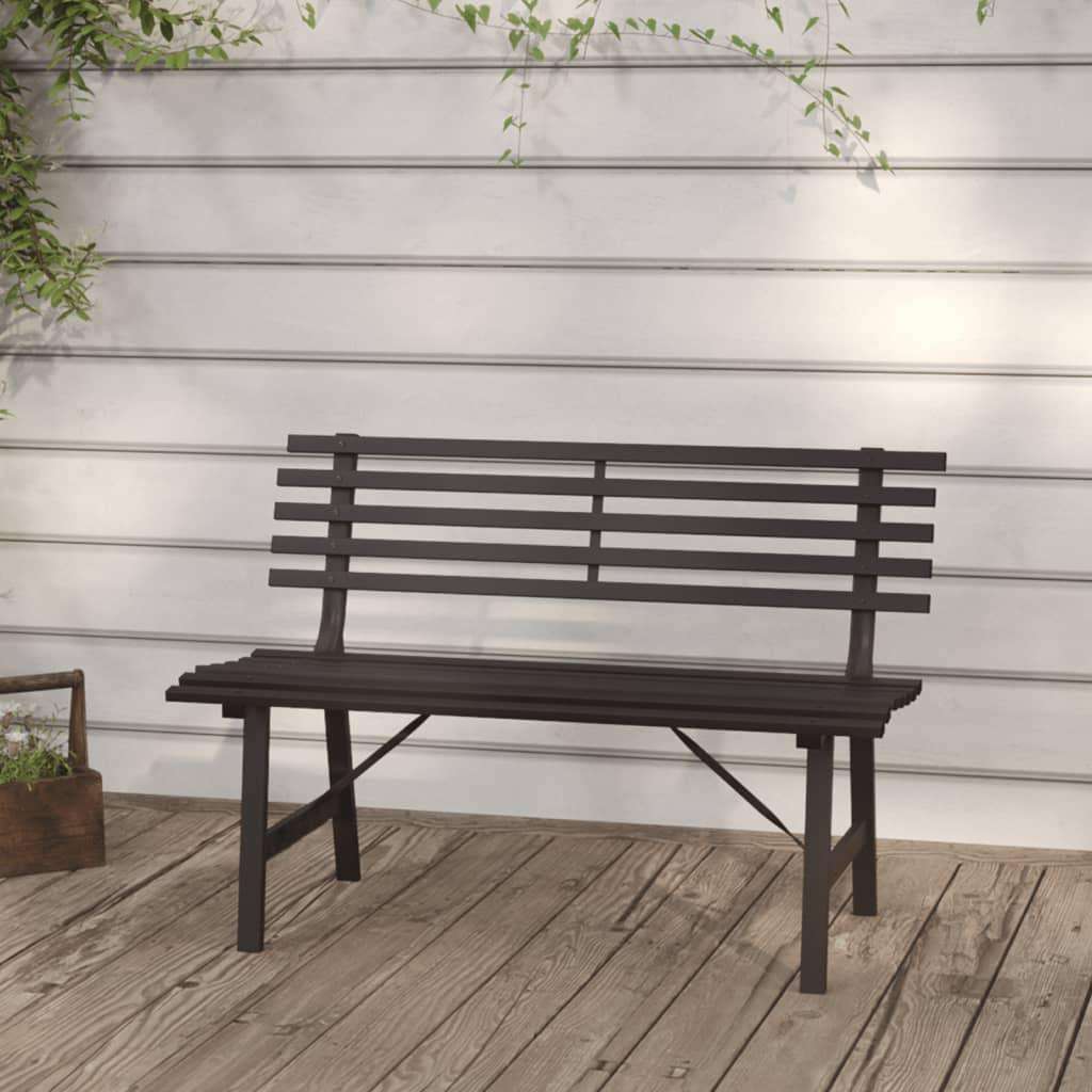 Patio Bench 43.3" Steel Black at Set Shop and Smile