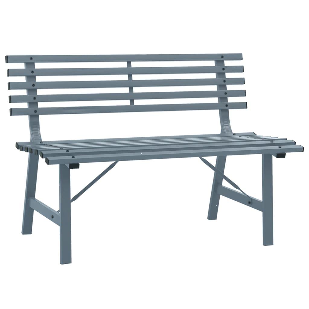 Patio Bench 43.3" Steel Gray at Set Shop and Smile