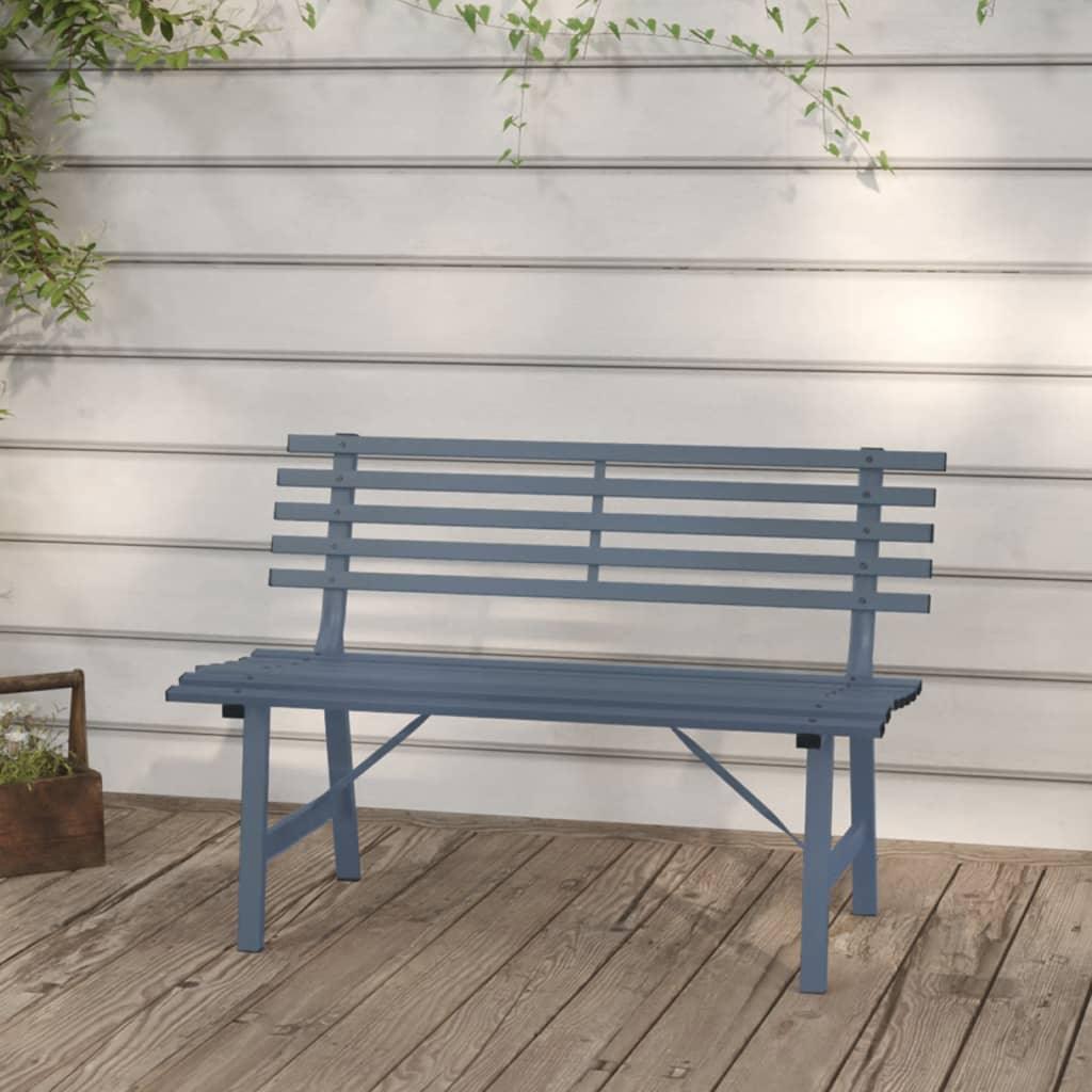 Patio Bench 43.3" Steel Gray at Set Shop and Smile