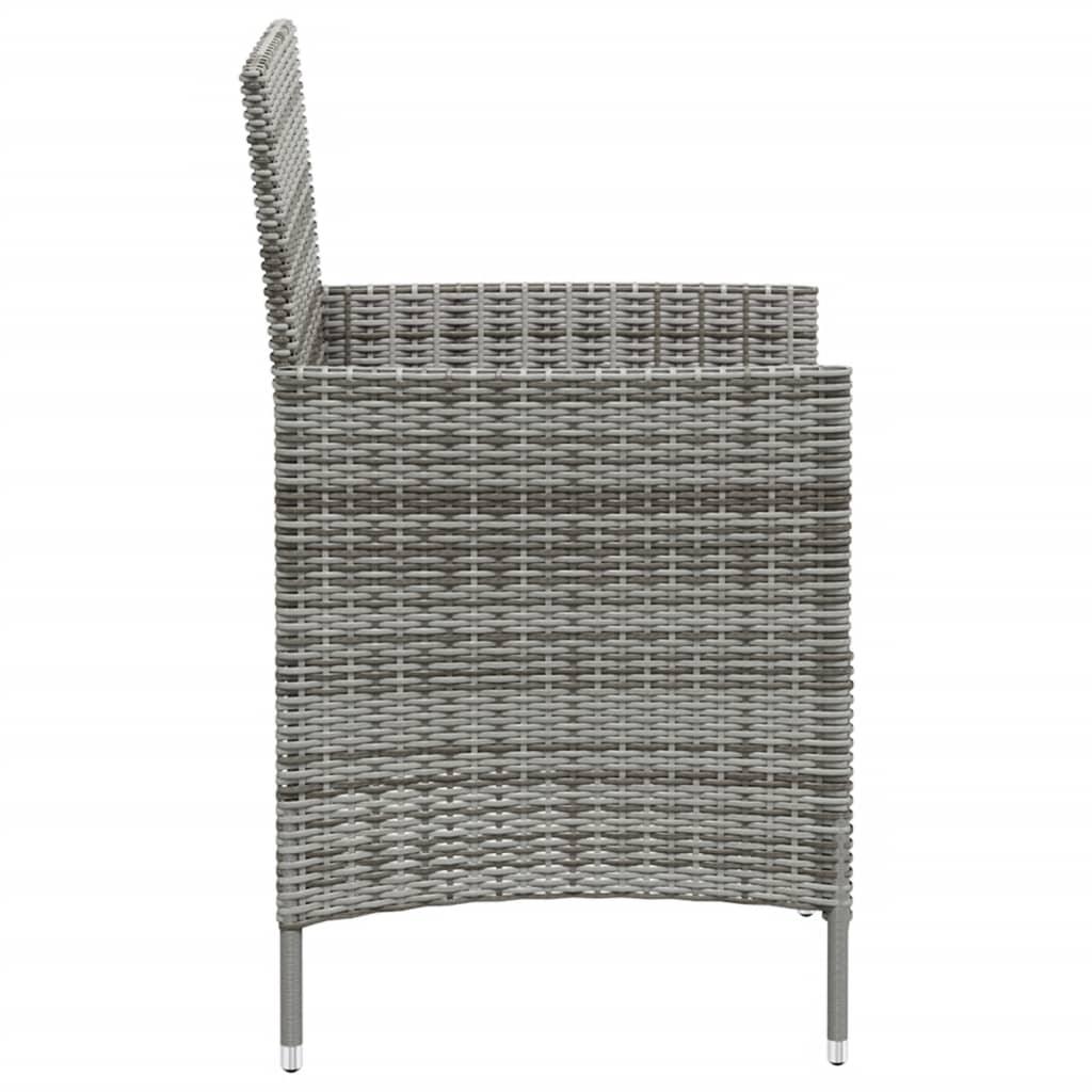 Patio Chairs with Cushions 4 pcs Poly Rattan Gray at Set Shop and Smile