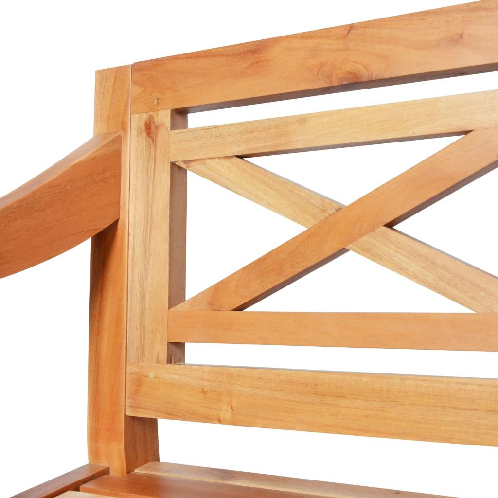 Batavia Bench 48.4" Solid Mahogany Wood Light Brown at Set Shop and Smile