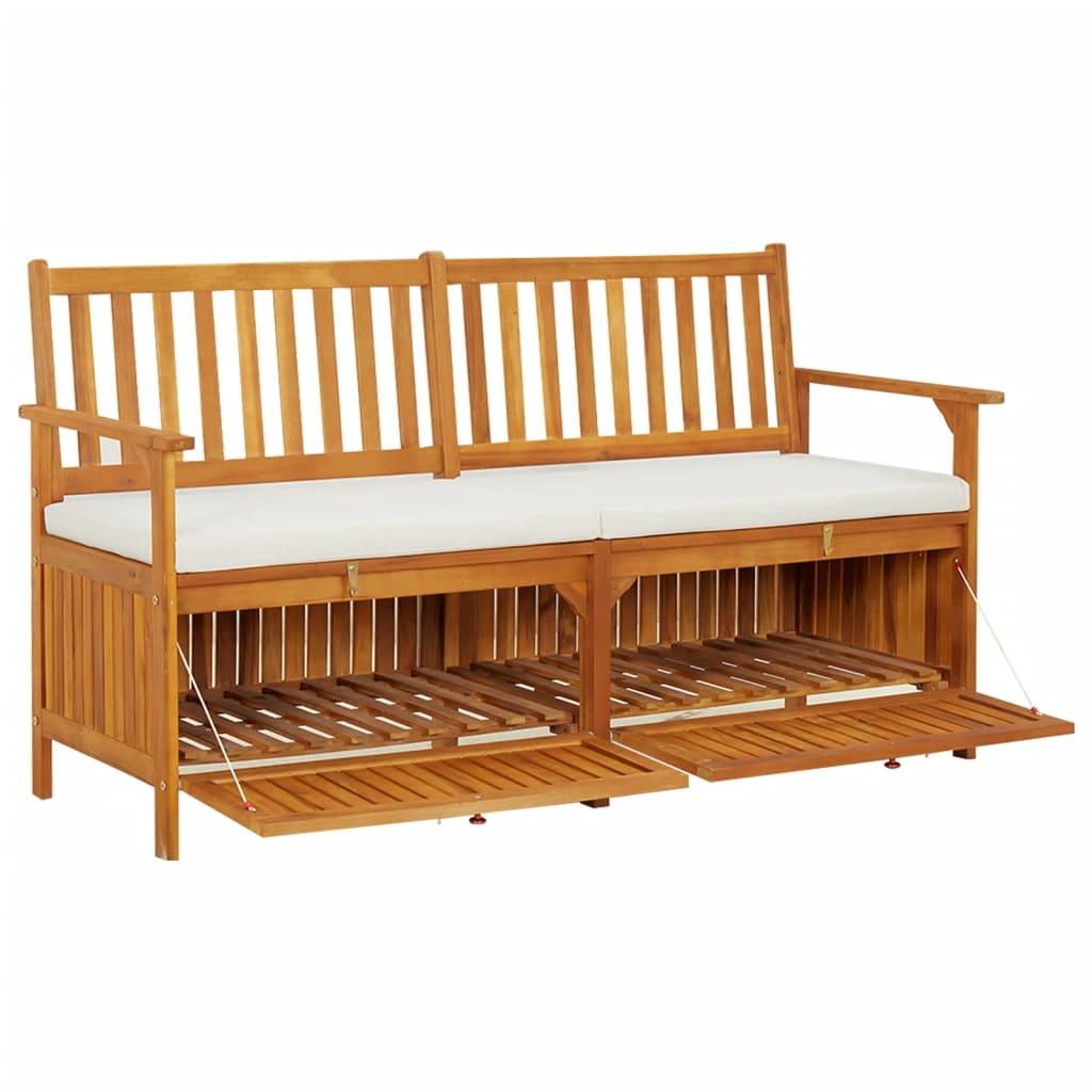 Storage Bench with Cushion 58.3" Solid Wood Acacia at Set Shop and Smile
