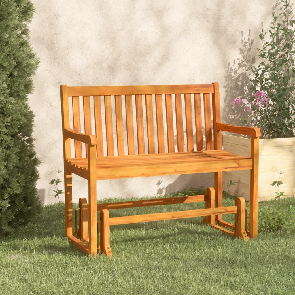 Patio Swing Bench 43.3" Solid Acacia Wood at Set Shop and Smile
