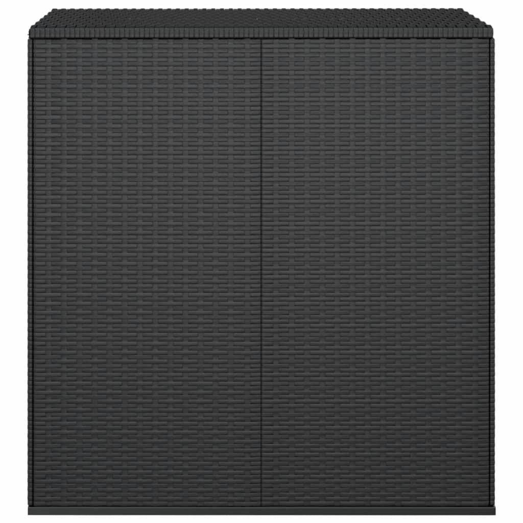 Patio Cushion Box PE Rattan Black at Set Shop and Smile