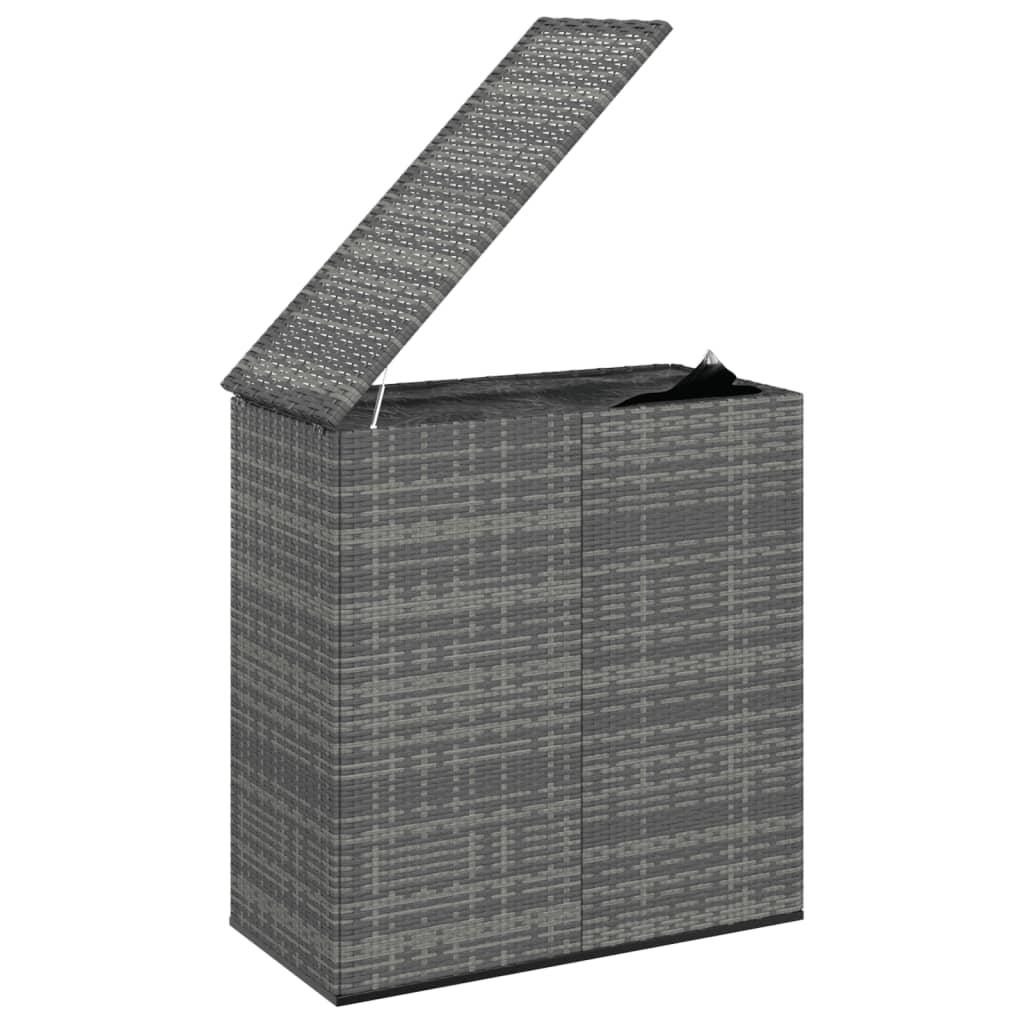 Patio Cushion Box PE Rattan Gray at Set Shop and Smile