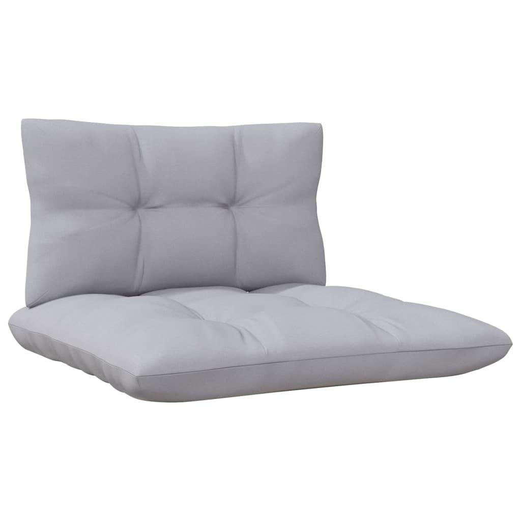 2-Seater Patio Sofa with Gray Cushions Solid Pinewood at Set Shop and Smile