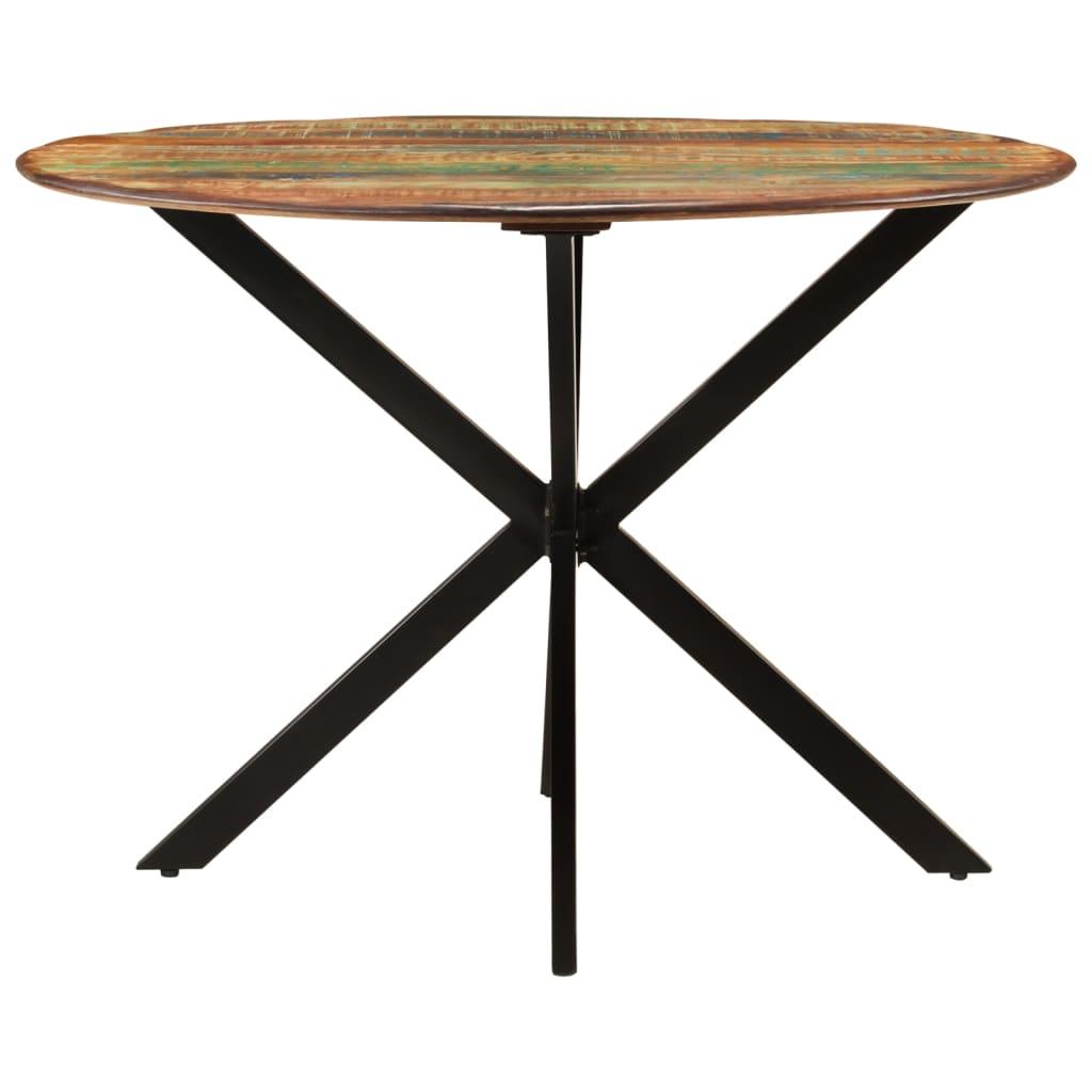 Dining Table Ø43.3"x30.7" Solid Wood Reclaimed and Steel at Set Shop and Smile