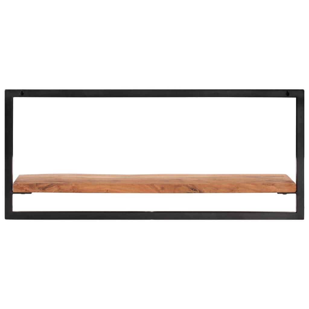 Wall Shelves 2 pcs 31.5"x9.8"x13.8" Solid Wood Acacia and Steel at Set Shop and Smile