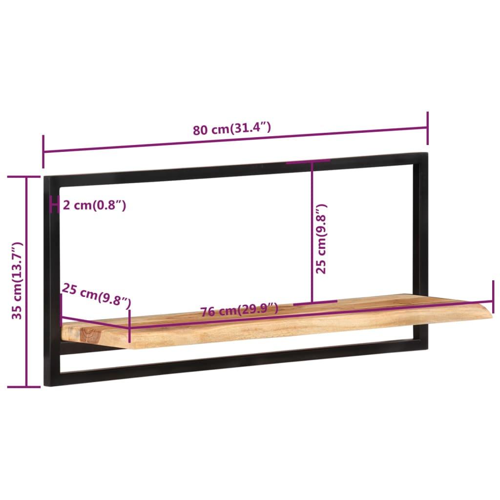 Wall Shelves 2 pcs 31.5"x9.8"x13.8" Solid Wood Acacia and Steel at Set Shop and Smile