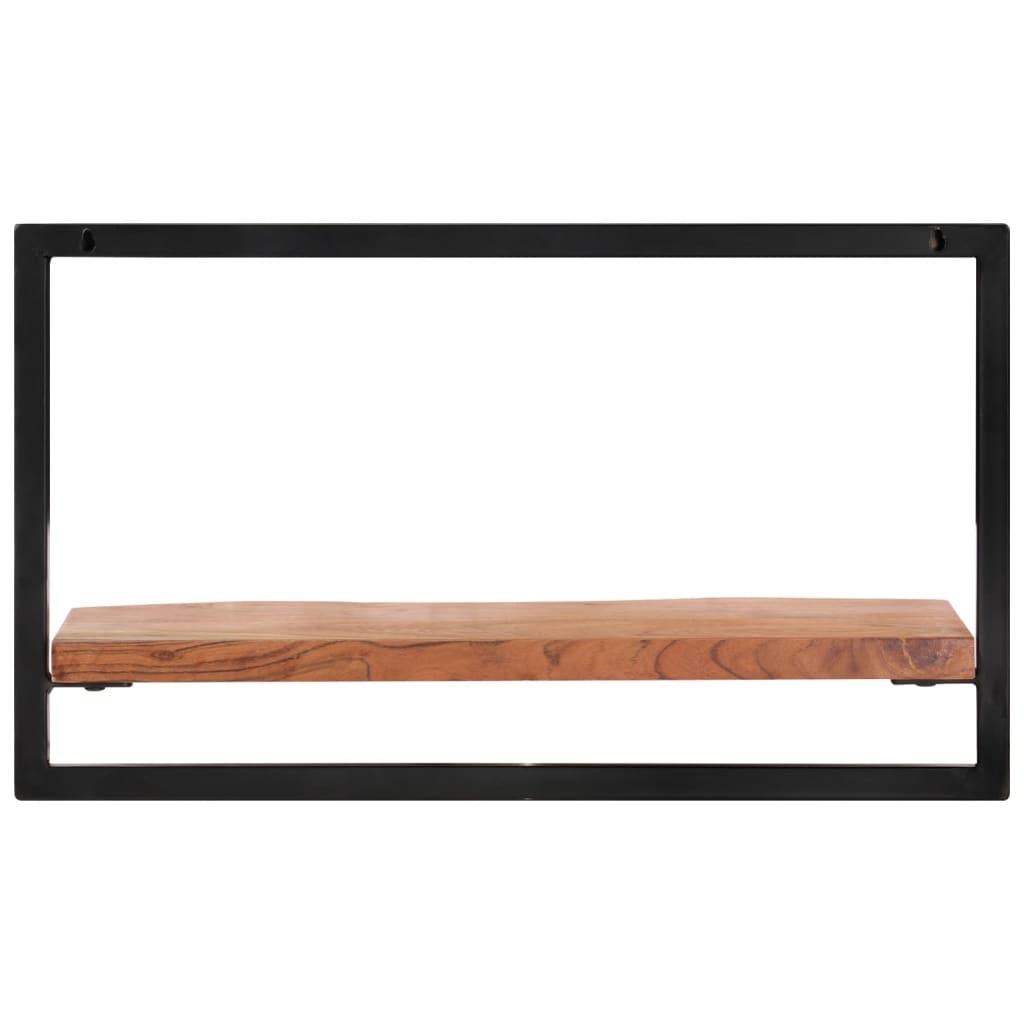 Wall Shelves 2 pcs 23.6"x9.8"x13.8" Solid Wood Acacia and Steel at Set Shop and Smile