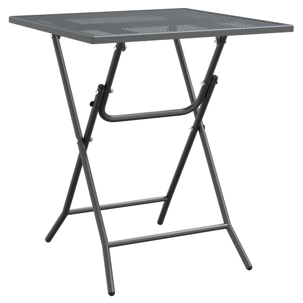 Patio Table 23.6"x23.6"x28.3" Expanded Metal Mesh Anthracite at Set Shop and Smile