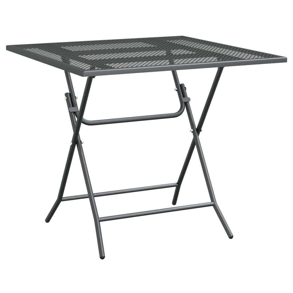 Patio Table 31.5"x31.5"x28.3" Expanded Metal Mesh Anthracite at Set Shop and Smile